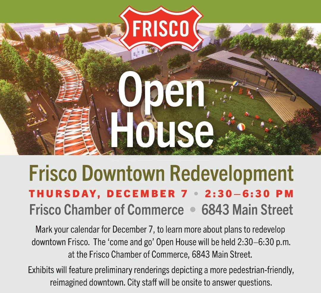 Discover the future of downtown Frisco at public Open House on D